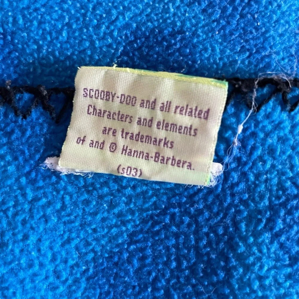 2000s Scooby-Doo Fleece Throw Blanket 63 x 45 Vintage Hanna-Barbera